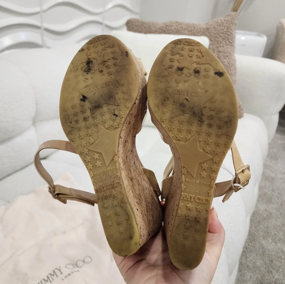 Jimmy Choo Nude Wedges